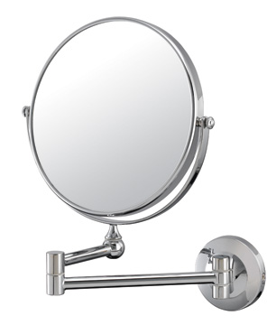 MAJESTIQUE 1X/2X Magnifying Round Metal Pocket Makeup Mirror