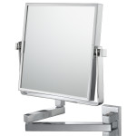 Square double-sided 3X/1X wall magnifying makeup mirror