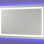 NeoClassic Rectangular Large LED Lighted Vanity mirror with blue wall glow