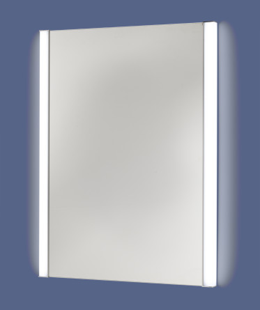 Rectangular LED lighted vanity mirror with tunable side lights