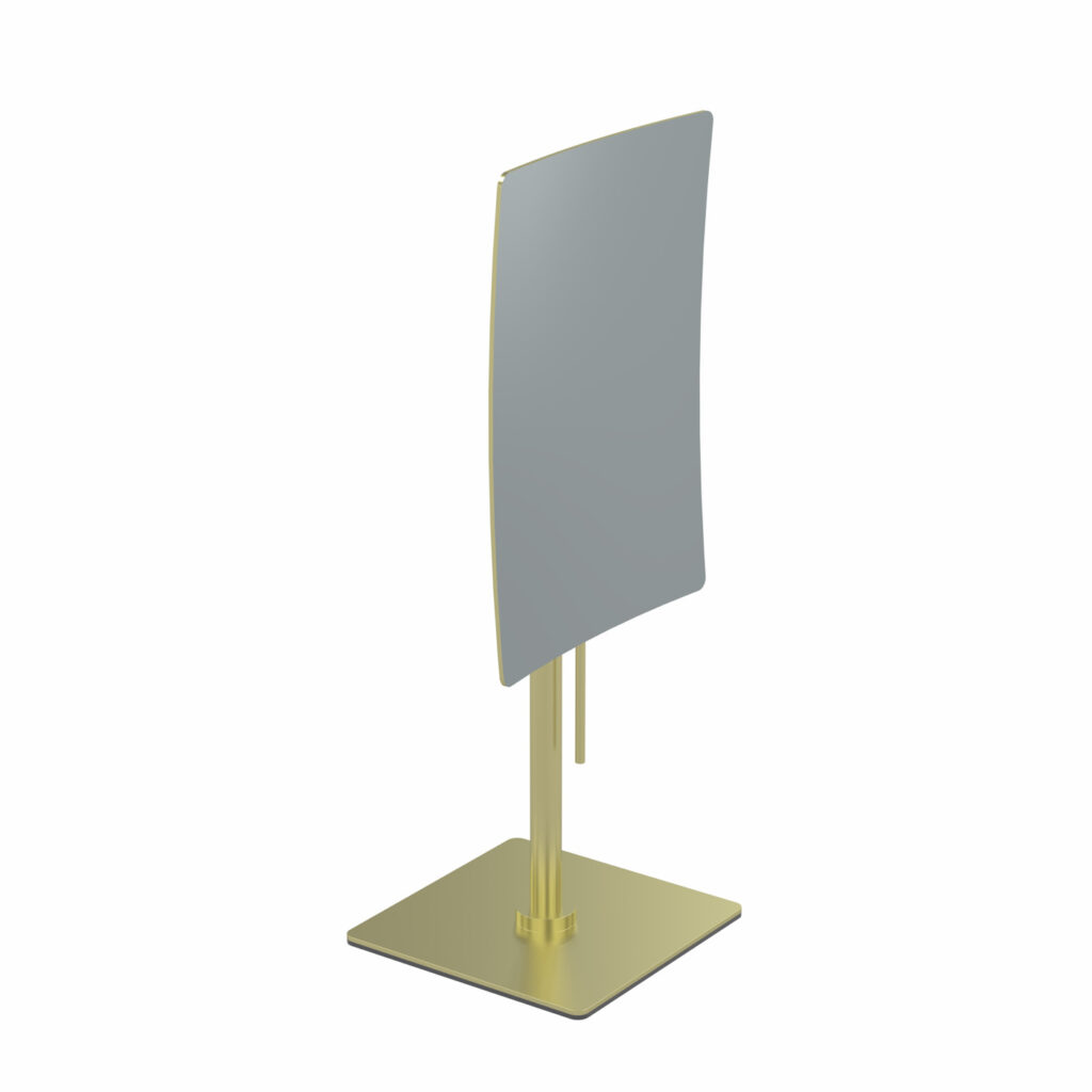 Brushed Brass Minimalist Rectangular Freestanding Mirror