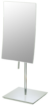 Rectangular 3X minimalist freestanding magnifying makeup mirror