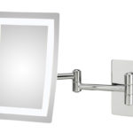 Contemporary Rectangular Switchable Magnifying Makeup Mirror