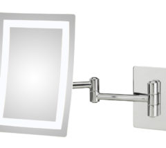 Contemporary Rectangular Switchable Magnifying Makeup Mirror