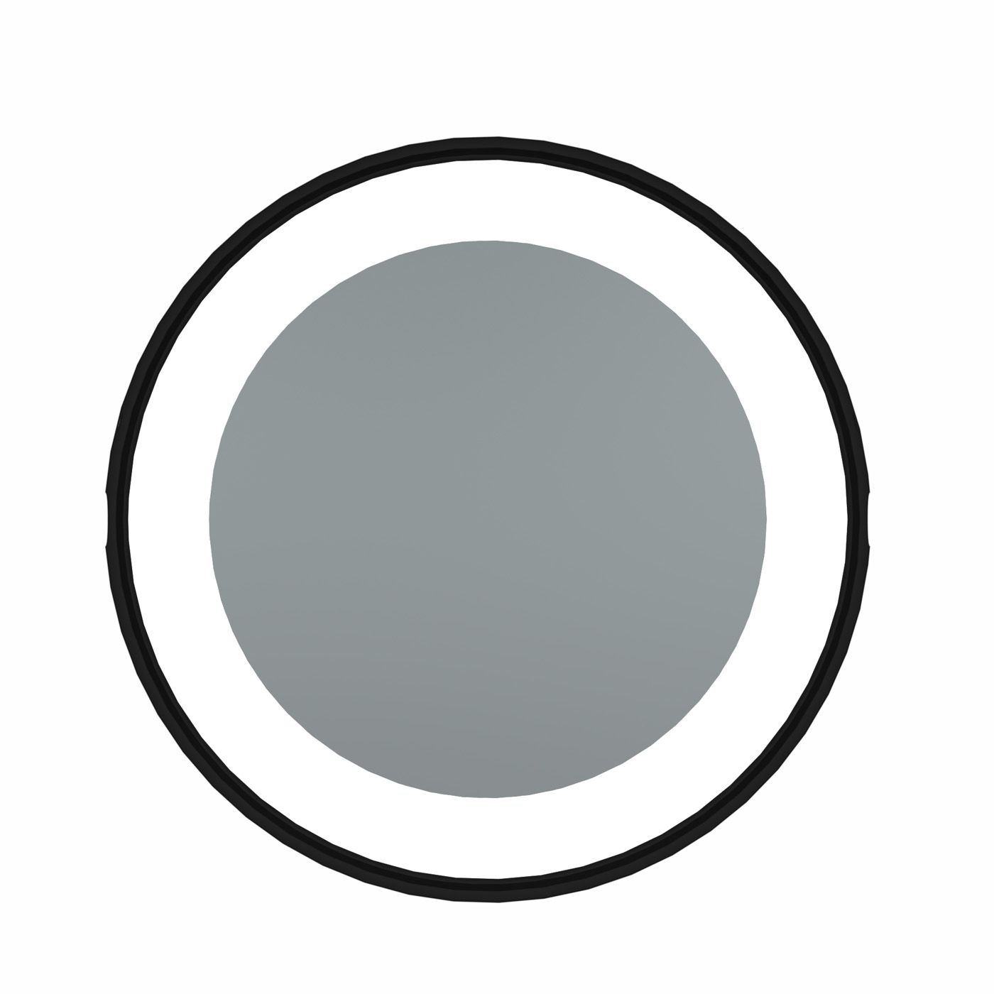 Matte Black Optional 7X Lens for Double Sided Round LED Lighted Mirrors