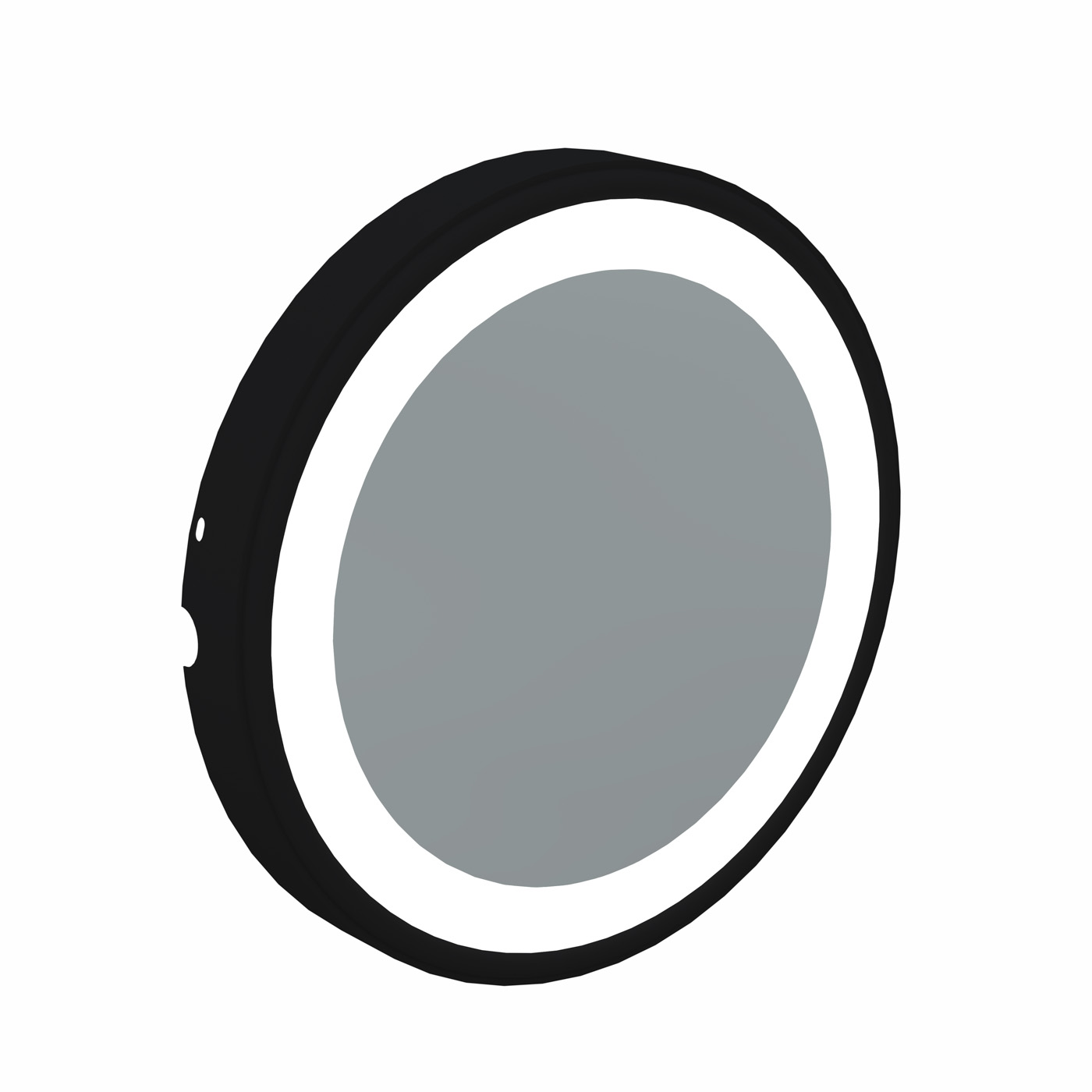 Matte Black Optional 7X Lens for Double Sided Round LED Lighted Mirrors