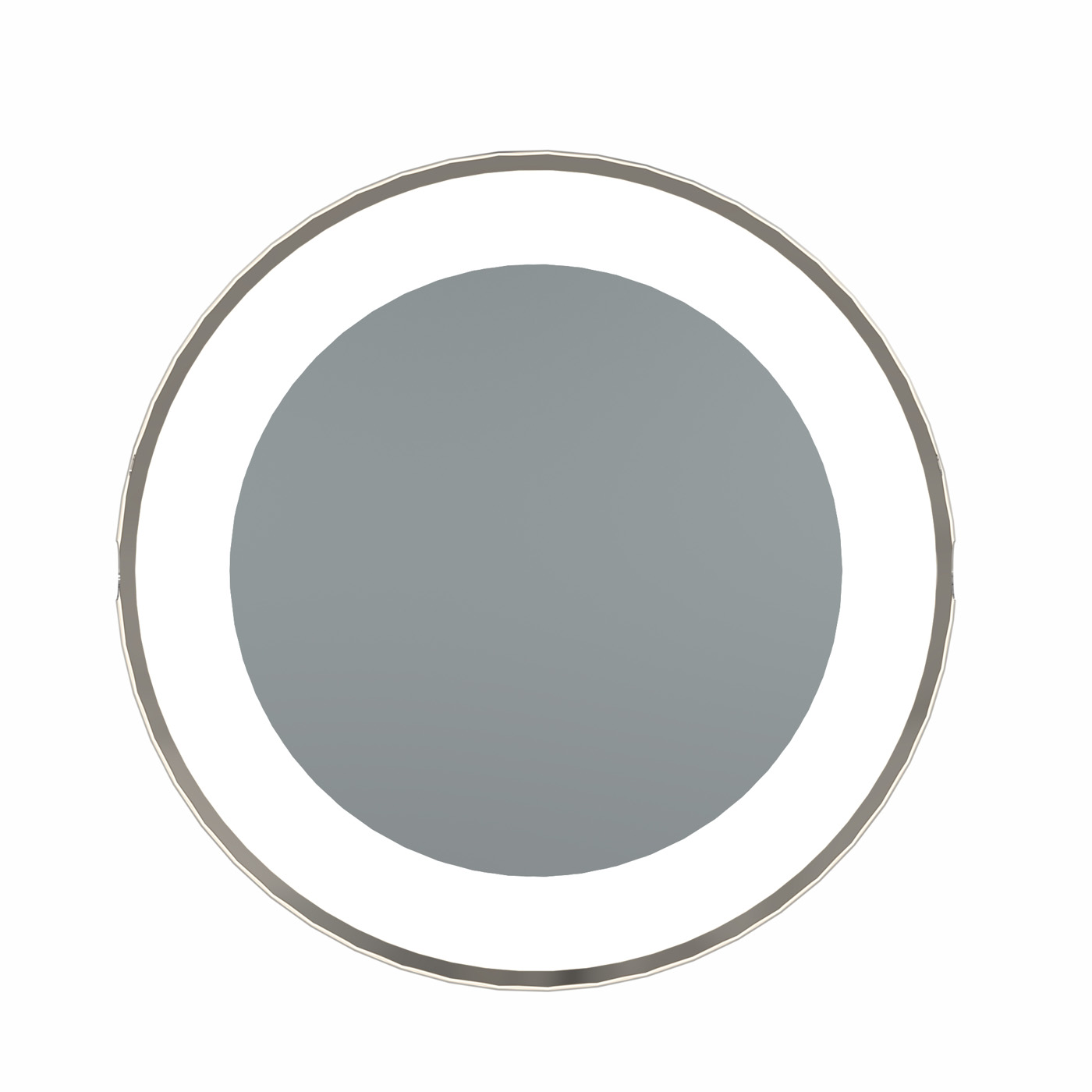 Polished Nickel Optional 7X Lens for Double Sided Round LED Lighted Mirrors