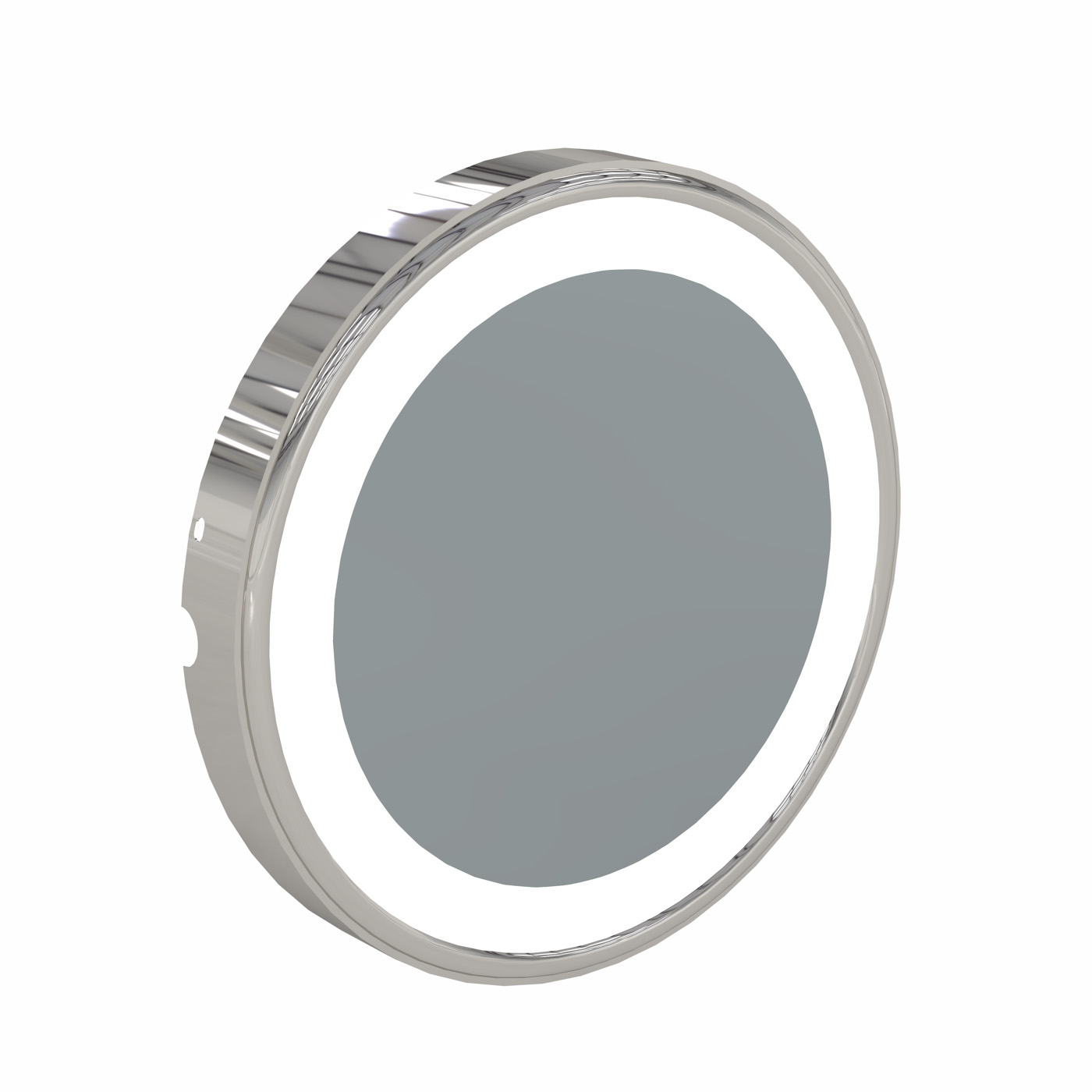 Polished Nickel Optional 7X Lens for Double Sided Round LED Lighted Mirrors