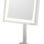 Square 3X magnifying LED lighted freestanding mirror with rechargeable battery