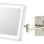 Square 3X magnifying LED lighted wall mirror with rechargeable battery